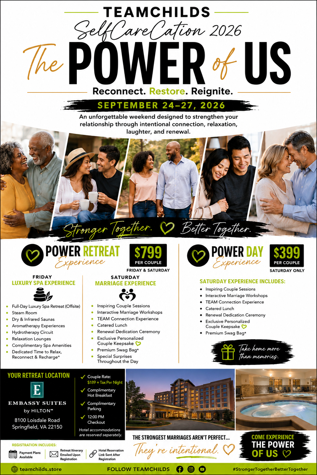 THE POWER OF US SELFCARECATION® 2026  A TEAMCHILDS Marriage & Relationship Wellness Experience