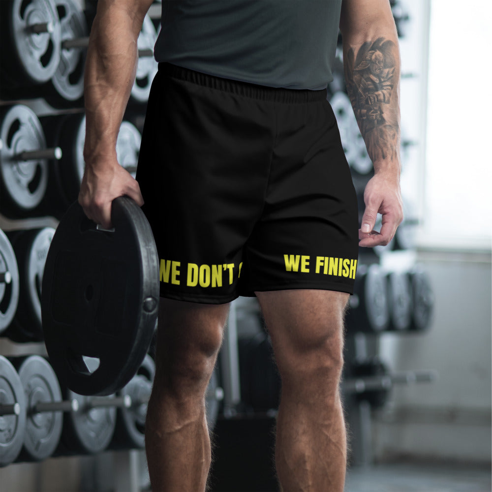 WE DON’T QUIT WE FINISH! Men's Athletic Long Shorts